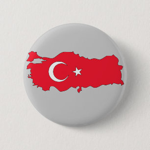 Kaart Turkije Ronde Button 5,7 Cm