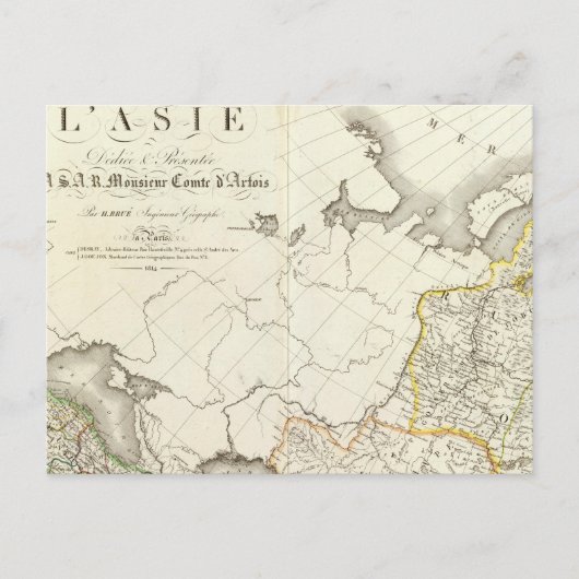 Kaart Turkije, Rusland en Azië (Voorkant)