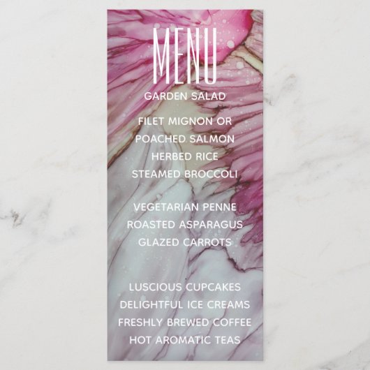 Kaart Turquoise en Lavender in het menu Weddenscha (Voorkant)