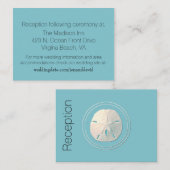 Kaart Turquoise Sand Dollar Wedding Enclosure (Voorkant / Achterkant)