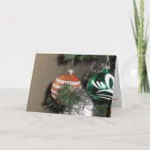 kaart "Twee Antiek kerstboomOrnamenten" (Voorkant)