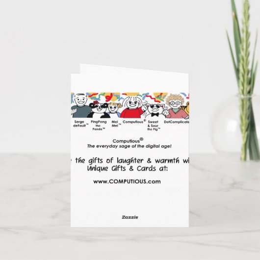 kaart 'U GOEDE GEDACHTEN STUREN' (Achterkant)