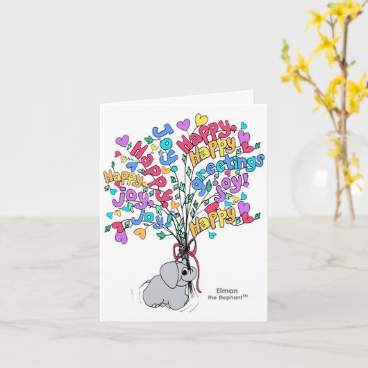 kaart 'U GOEDE GEDACHTEN STUREN' (Gele Bloem)