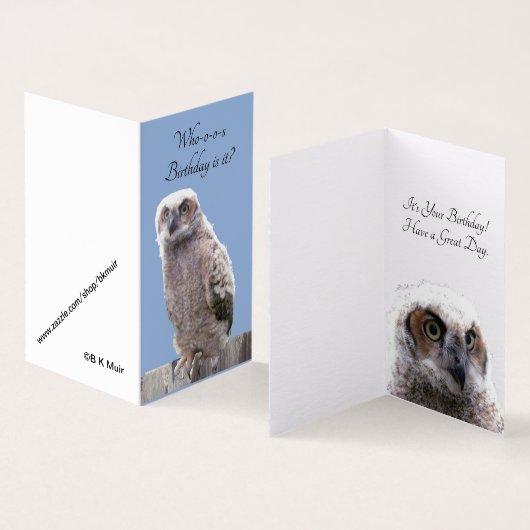 Kaart - Uil Verjaardag (Binnen en buitenkant)