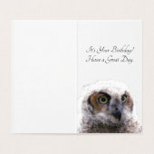 Kaart - Uil Verjaardag (Binnenkant ongevouwen)