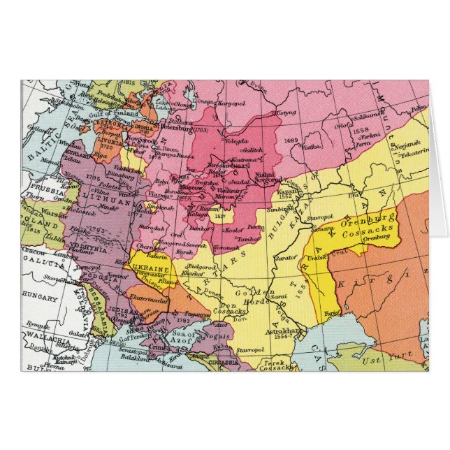 KAART: UITBREIDING VAN RUSLAND (Voorkant Horizontaal)