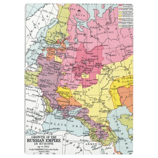KAART: UITBREIDING VAN RUSLAND KLEMBORD (Achterkant)