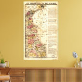 Kaart "Uitnodiging aan Delaware" (1903) Canvas Afdruk (Insitu (Woonkamer))