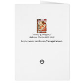 Kaart/Uitnodiging: Alphonse Mucha - Menu's (Achterkant)