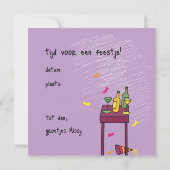 kaart uitnodiging feestje (Achterkant)