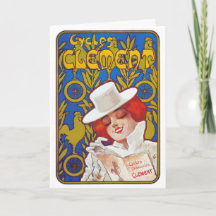 Kaart/ Uitnodiging:  Franse Fietsadvertentie