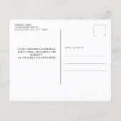 Kaart Uitnodiging tot weduwen via Eucalyptus (Achterkant)