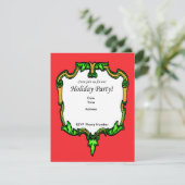 Kaart Uitnodiging van de Partij van de Rol Vakanti (Staand voorkant)