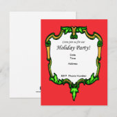 Kaart Uitnodiging van de Partij van de Rol Vakanti (Voorkant / Achterkant)