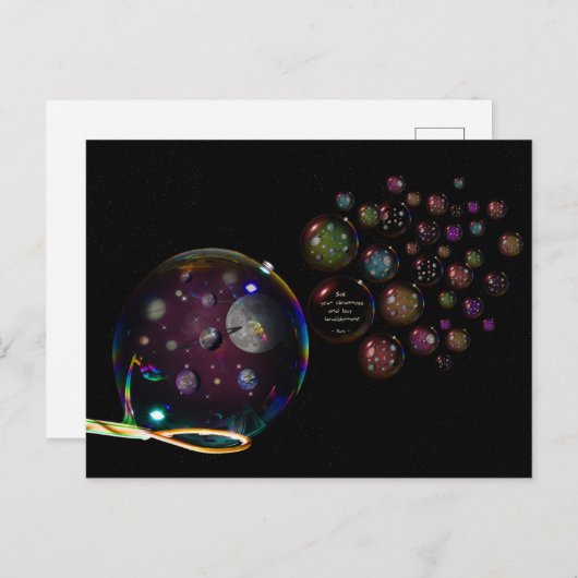 Kaart Universum Bellen met Rumi spreuk Verwonderen (Voorkant / Achterkant)