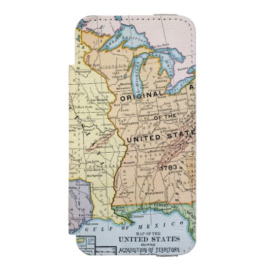 Kaart: US Expansion, 1905 Incipio iPhone Portemonnee Hoesje (Voorkant Agenda)