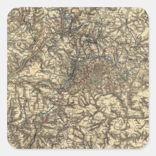 Kaart V ter illustratie van de militaire operaties Vierkante Sticker (Voorkant)