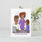 Kaart Vader Doet Huiswerk Van Zoon (Staand voorkant)