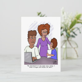 Kaart Vader Doet Huiswerk Van Zoon