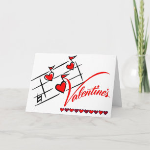 Kaart-Valentijnse muziek Voeg eigen woorden toe Feestdagen Kaart