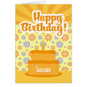 Kaart van 12.00 uur, met kook en bloemen 60 jaar