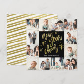 Kaart van 12 Foto van de Folie van nieuwjaren de (Voorkant / Achterkant)