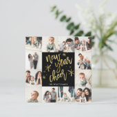 Kaart van 12 Foto van de Folie van nieuwjaren de (Staand voorkant)