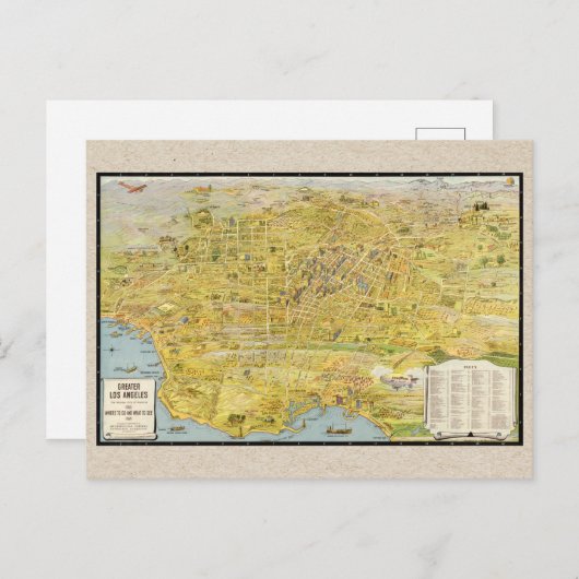  kaart van 1932: Los Angeles opnieuw ingesteld (Voorkant / Achterkant)