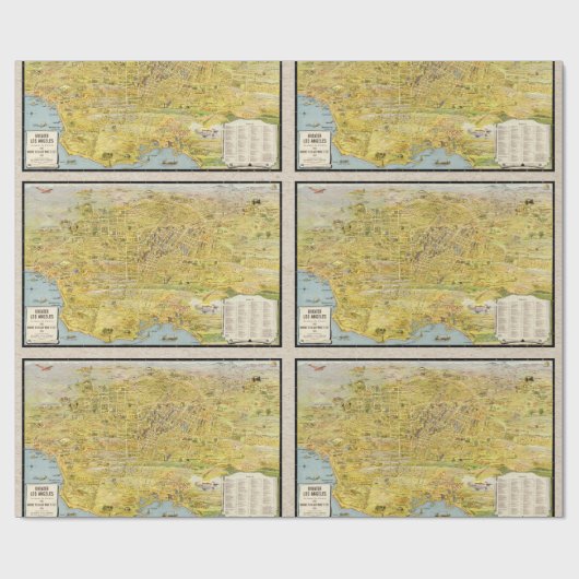  kaart van 1932: Los Angeles opnieuw ingesteld Cadeaupapier (Vlak)