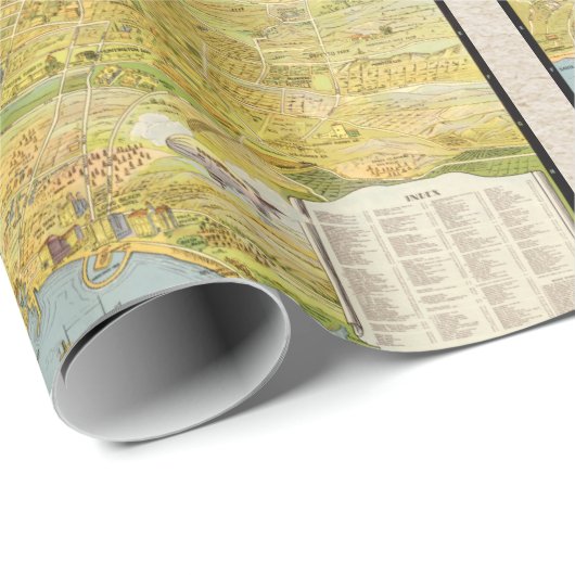  kaart van 1932: Los Angeles opnieuw ingesteld Cadeaupapier (Rol Hoek)