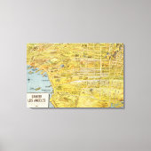  kaart van 1932: Los Angeles opnieuw ingesteld Canvas Afdruk (Voorkant)