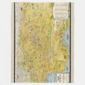 kaart van 1932: Los Angeles opnieuw ingesteld Fleece Deken (Voorkant)