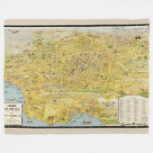kaart van 1932: Los Angeles opnieuw ingesteld Fleece Deken (Voorkant (Horizontaal))