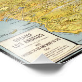 kaart van 1932: Los Angeles opnieuw ingesteld Foto Afdruk (Hoek)