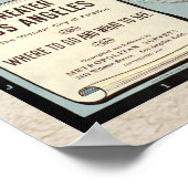  kaart van 1932: Los Angeles opnieuw ingesteld Poster (Hoek)