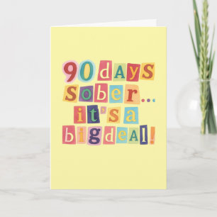 kaart van 90 dagen nuchter met envelop 5x7