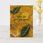 Kaart van aanmoediging of beter worden (Gele Bloem)