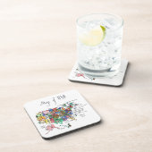 Kaart van Aantrekkingen van de Verenigde Staten va Bier Onderzetter (Rechterzijde)