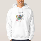 Kaart van Aantrekkingen van de Verenigde Staten va Hoodie (Voorkant)