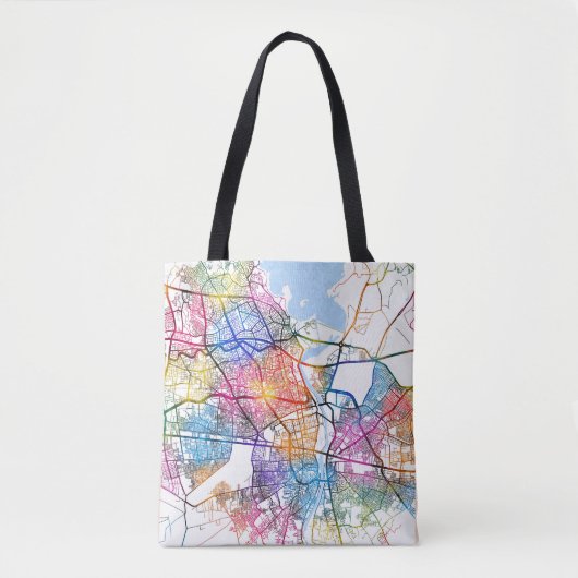 Kaart van Adana Türkiye Tote Bag (Voorkant)