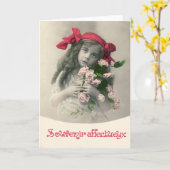 Kaart van Affectueux van de herinnering de Vintage (Gele Bloem)