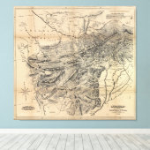 Kaart van Afghanistan (1879) Canvas Afdruk (Insitu (Houten vloer))