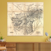 Kaart van Afghanistan (1879) Canvas Afdruk (Insitu (Woonkamer))