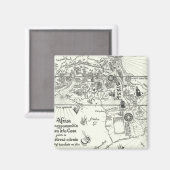 Kaart van Afrika | 1500 Magneet (Voorkant / Achterkant)