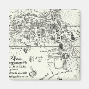 Kaart van Afrika 1500 Magneet