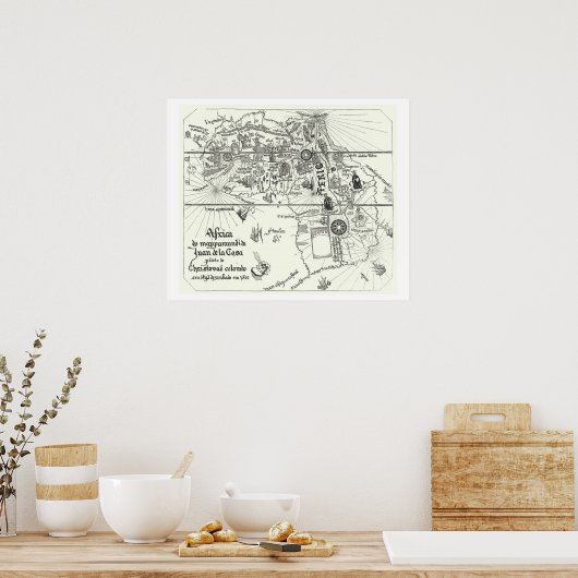 Kaart van Afrika | 1500 Poster (Keuken)