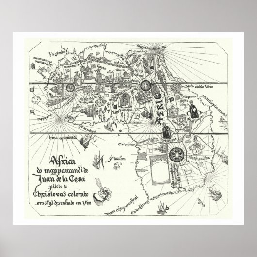 Kaart van Afrika | 1500 Poster (Voorkant)