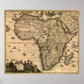 kaart van Afrika (1688) Poster (Voorkant)