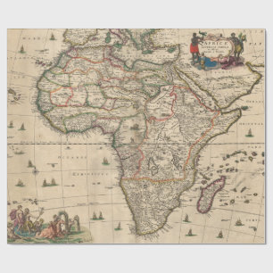  kaart van Afrika (1689) Cadeaupapier
