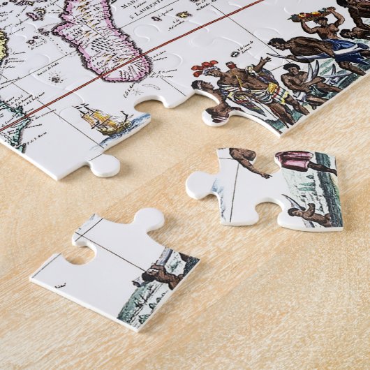 Kaart van Afrika | 1696 Legpuzzel (Zijkant)